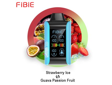 Elektroniczny papieros  FIBIE DUAL FLAVORS na 15000 buchow z podwójnym smakiem STRAWBERRY ICE- GUAVA PASSION FRUIT 2 IN 1